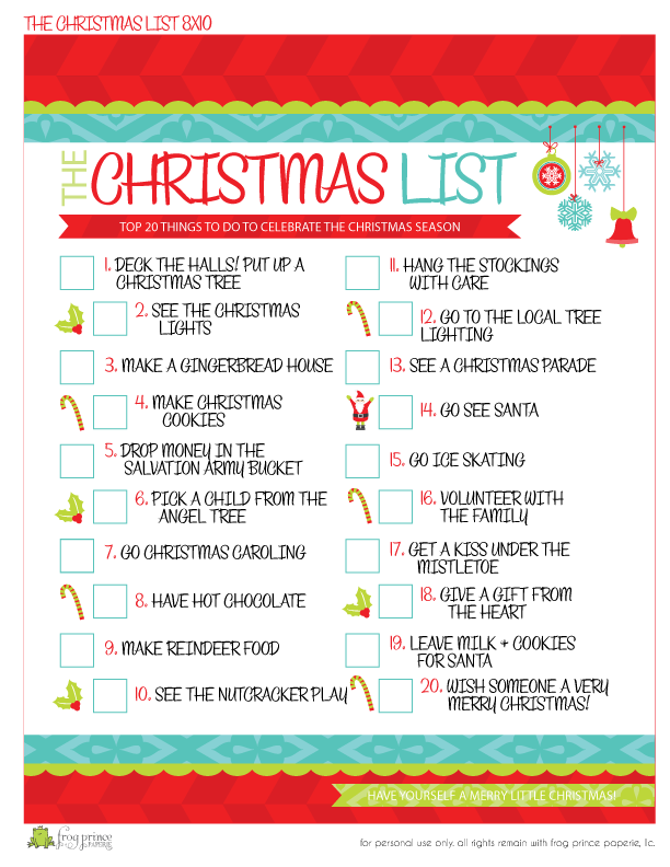 My Holiday To-Do List