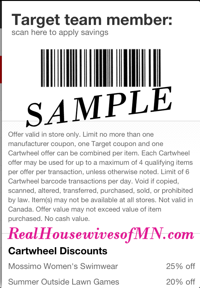 Awesome New Coupon App for Target Meet "Cartwheel" Real Housewives