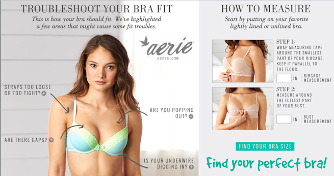 Aerie Bra Fitting Guide Makes Online Shopping Easier! - Real Housewives of  Minnesota