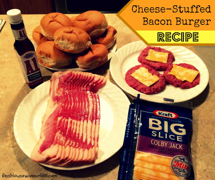 Kraft Cheese-Stuffed Bacon Burger Recipe #shop