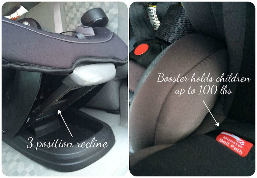 recline positions on grow and go