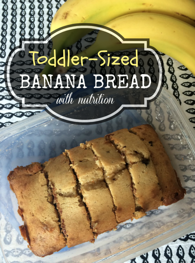 Toddler friendly banana bread with nutrition recipe #ad