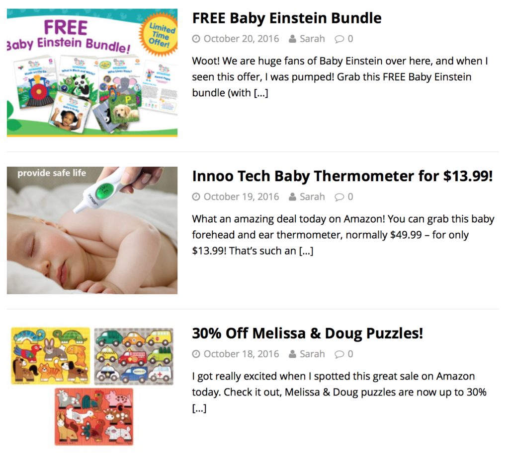 deals on baby items