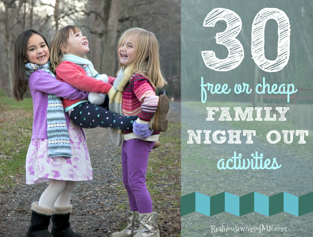 30 free or cheap family night out activities