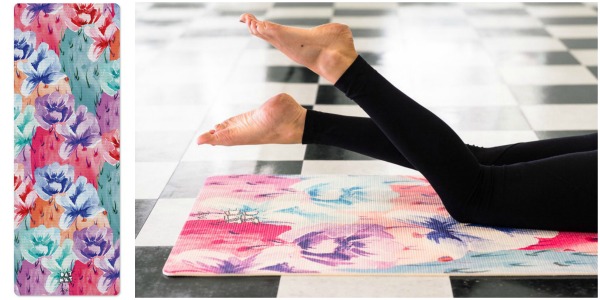 dat mat flower watercolor yoga mat