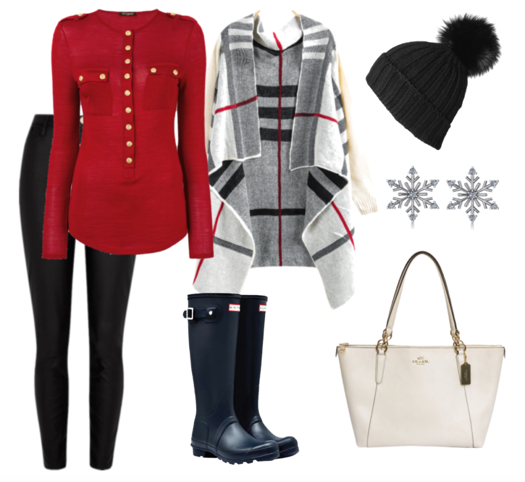 red and black winter plaid fashion