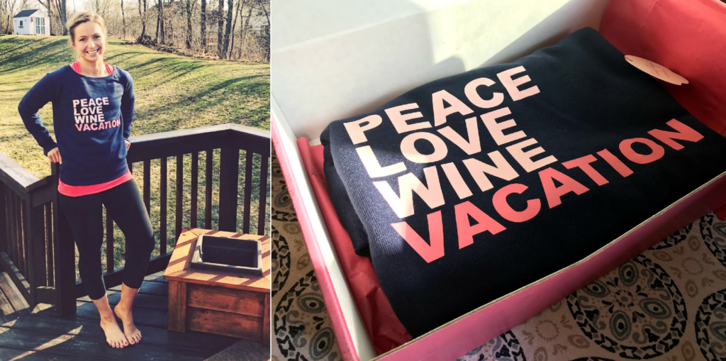 Peace love wine vacation sweatshirt