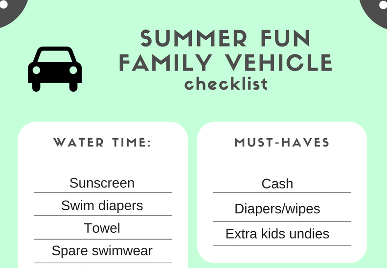 Summer Fun Family Vehicle Checklist