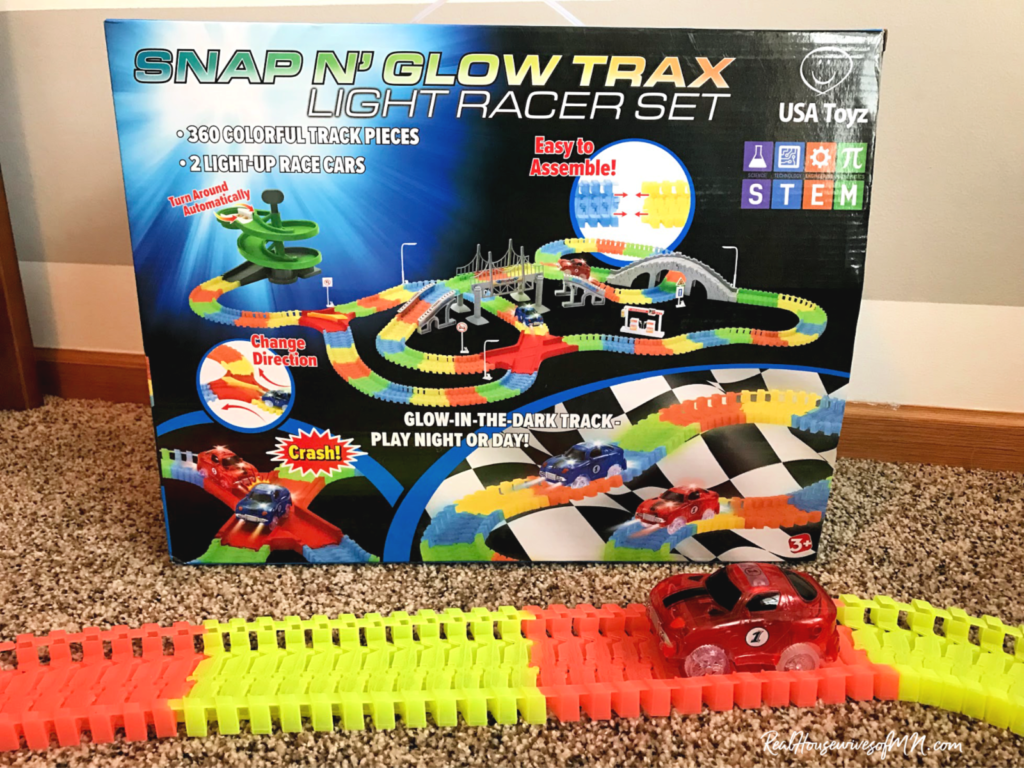 snap n glow trax light racer set
